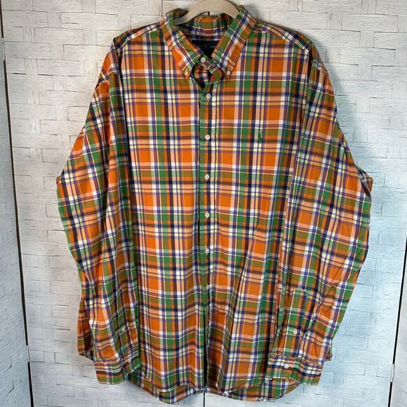 Ralph Lauren plaid men’s shirt, button-down cotton spring  - Picture 5 of 11